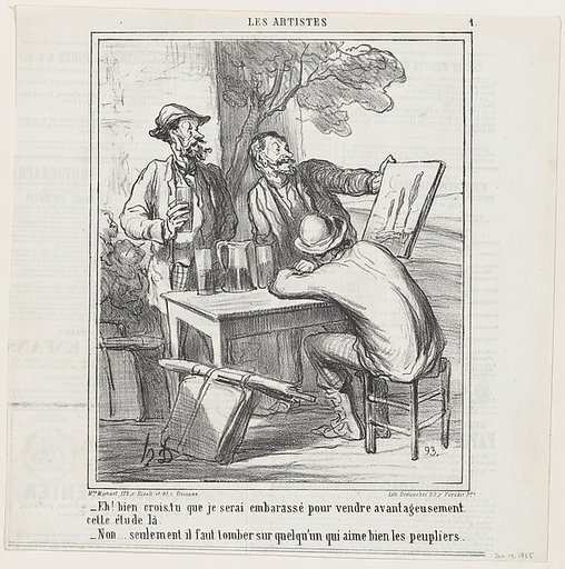 So, what do you think... will it be difficult getting a good price for this sketch?, from 'The artists,' published in Le Charivari, January 19, 1865