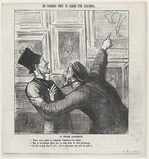 A fantastic painter, from 'A sketch from the Salon,' published in Le Charivari, May 11, 1865