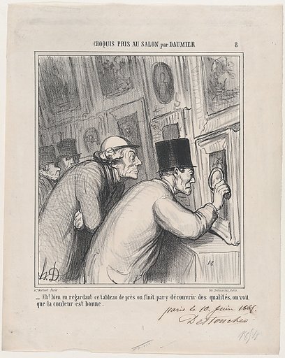 Well, if you look very closely, you might end up finding some quality! The color seems to be good, from 'Sketches from the Salon,' published in Le Charivari, June 16, 1865