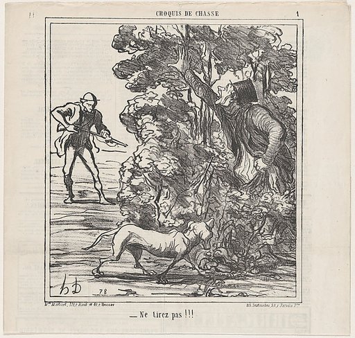 Don't shoot!!!, from "Hunting Sketches"
