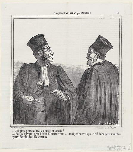 I spoke continuously for three and a half hours, from 'Parisian sketches,' published in Le Charivari, December 2, 1865