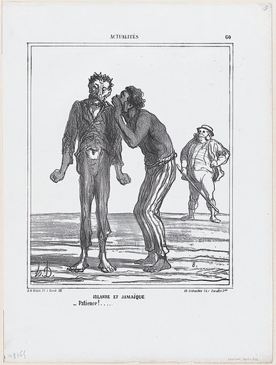 Ireland and Jamaica: Patience!, from 'News of the day,' published in "Le Charivari"