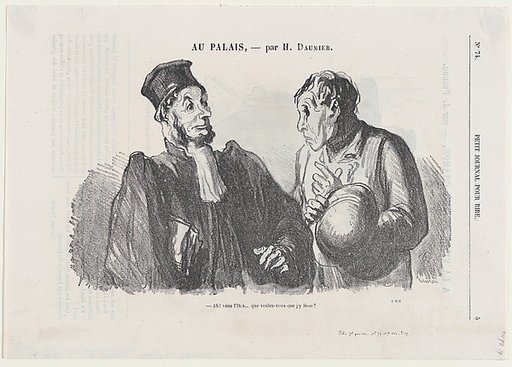 Oh, you are.... (guilty) and what do you want me to do about it?, from 'At the court of justice,' published in Le Petit Journal pour Rire, March 3, 1866