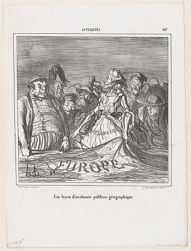 A political-geographical anatomy lesson, from 'News of the day,' published in "Le Charivari"