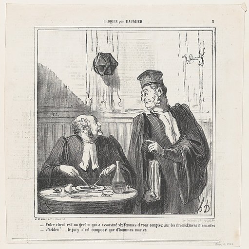 Your client is a scoundrel, from 'Sketches,' published in Le Charivari, June 6, 1866