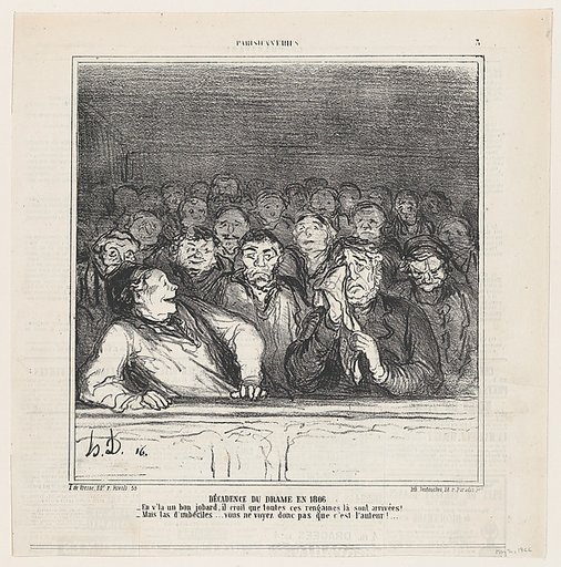 The decline of the drama in 1866, from 'Parisian habits,' published in Le Charivari, May 2, 1866