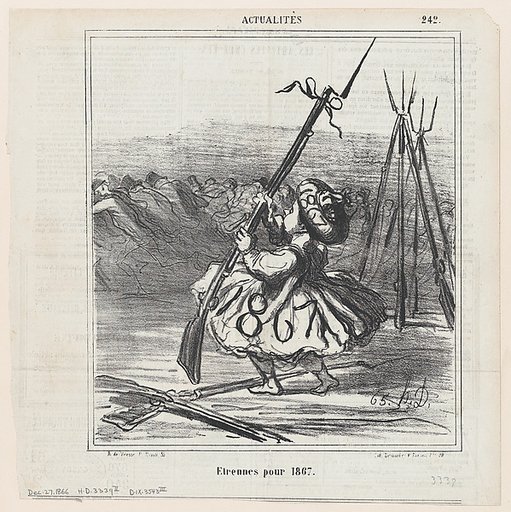 New Year's gifts for 1867, from 'News of the day,' published in Le Charivari, December 27, 1866
