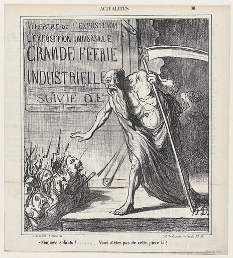 No my children... you are not part of this play here!, from 'News of the day,' published in Le Charivari, March 8, 1867