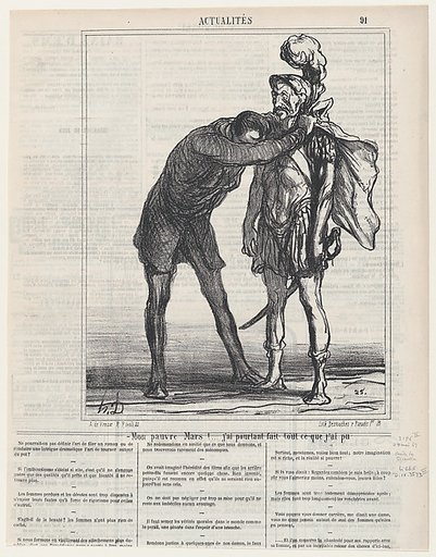 My poor Mars! I did all that I could!, from 'News of the day,' published in Le Charivari, May 29, 1867
