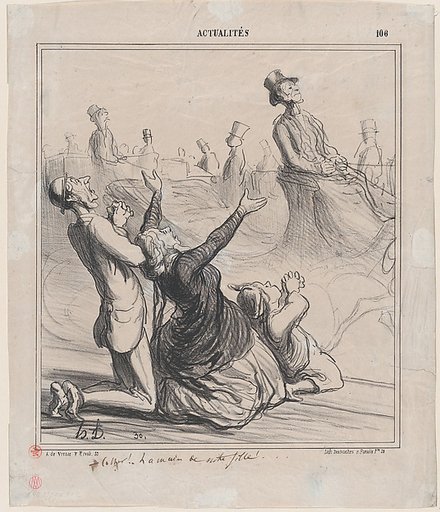 Coachman, for the hand of our daughter!..., from 'News of the day,' published in "Le Charivari"
