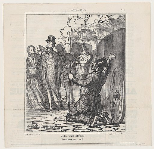 In the past it was different. Let us try to remember, from 'News of the day,' published in Le Charivari, November 29, 1867