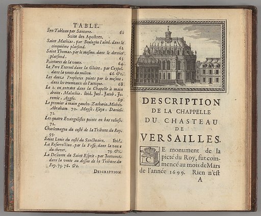 Description de la chapelle du chasteau de Versailles, et des ouvrages de sculpture et de peinture