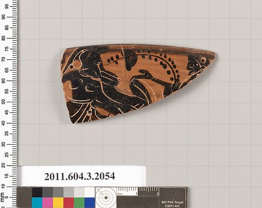 Terracotta rim fragment of a kylix (drinking cup)
