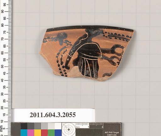 Terracotta rim fragment of a kylix (drinking cup)