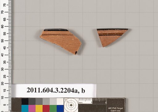 Terracotta rim fragments of kylikes (drinking cups)