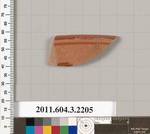 Terracotta rim fragment of a kylix (drinking cup)