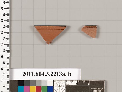 Terracotta rim fragments of kylikes (drinking cups)