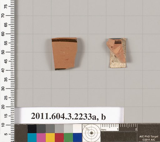 Terracotta rim fragments of kylikes (drinking cups)