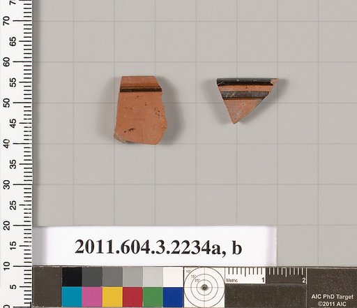 Terracotta rim fragments of kylikes (drinking cups)