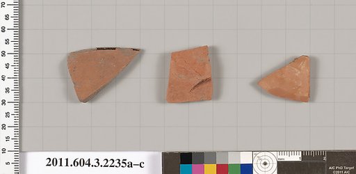 Terracotta fragments of kylikes (drinking cups)