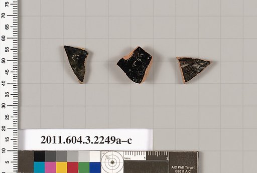 Terracotta fragments of kylikes (drinking cups)