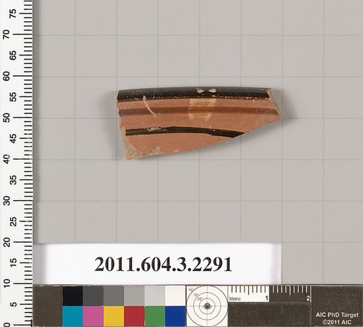 Terracotta rim fragment of a kylix: eye-cup (drinking cup)