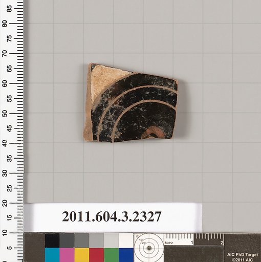 Terracotta fragment of a kylix: eye-cup (drinking cup)