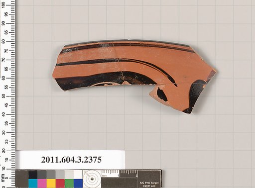Terracotta rim fragment of a kylix: eye-cup (drinking cup)