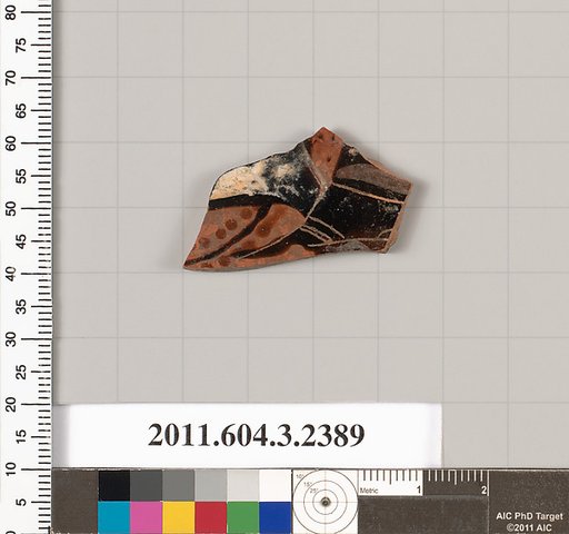 Terracotta fragment of a kylix: eye-cup (drinking cup)