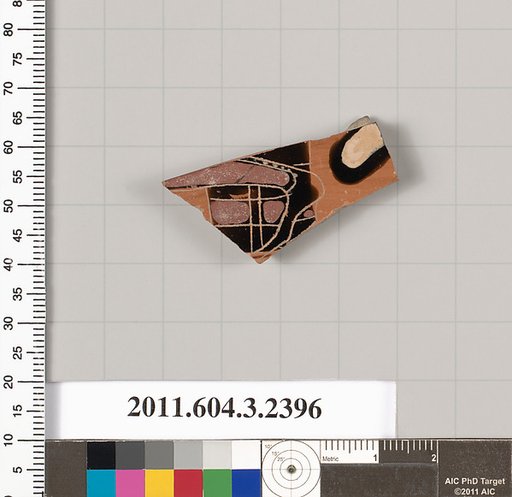Terracotta fragment of a kylix: eye-cup (drinking cup)