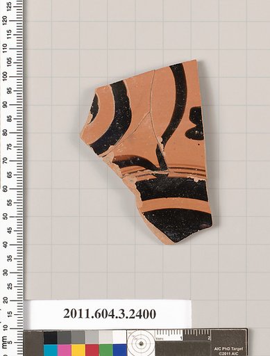 Terracotta fragment of a kylix: eye-cup (drinking cup)