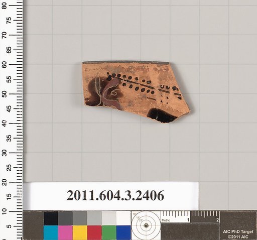 Terracotta rim fragment of a kylix: eye-cup (drinking cup)