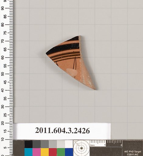 Terracotta fragment of a kylix: eye-cup (drinking cup)
