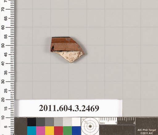 Terracotta rim fragment of a kylix: eye-cup (drinking cup)