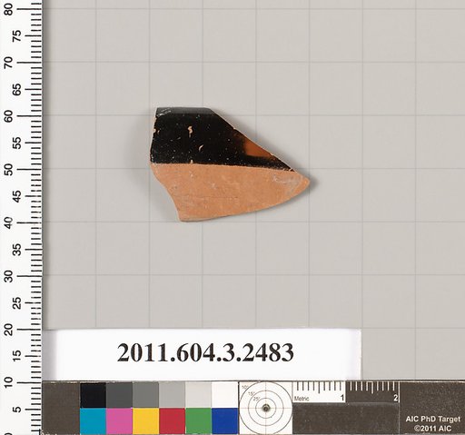 Terracotta rim fragment of a kylix (drinking cup)