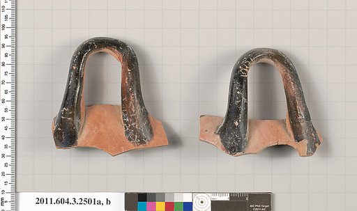 Terracotta fragments of a kylix (drinking cup)
