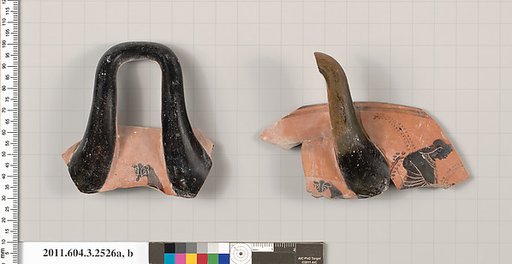 Terracotta fragments of a kylix (drinking cup)