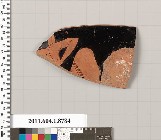 Terracotta rim fragment of a kylix (drinking cup)