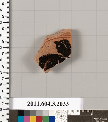 Terracotta fragment of a kylix (drinking cup)