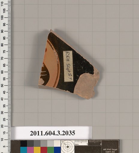 Terracotta fragment of a kylix (drinking cup)