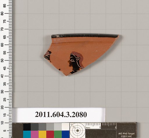 Terracotta rim fragment of a kylix (drinking cup)