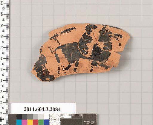 Terracotta rim fragment of a kylix (drinking cup)