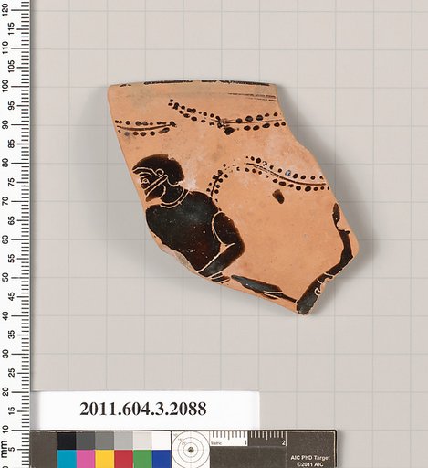 Terracotta rim fragment of a kylix (drinking cup)
