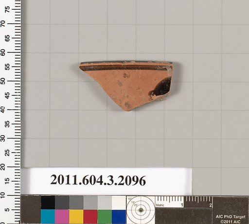 Terracotta rim fragment of a kylix (drinking cup)