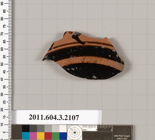 Terracotta fragment of a kylix (drinking cup)