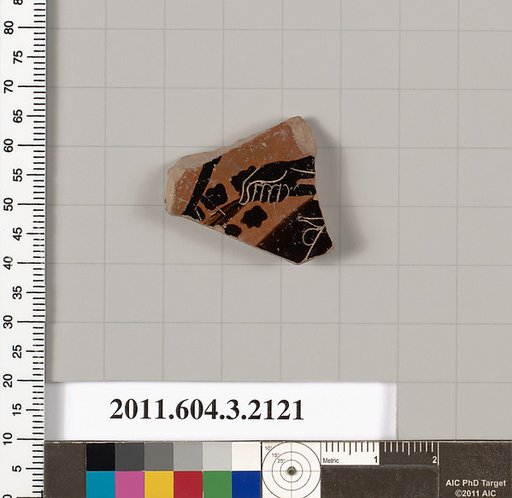 Terracotta fragment of a kylix (drinking cup)