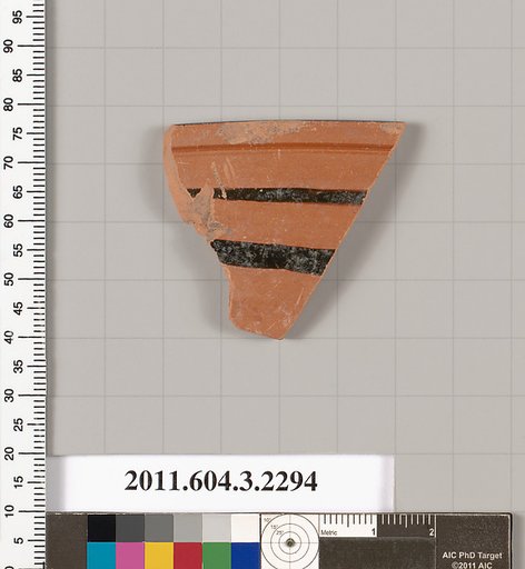 Terracotta rim fragment of a kylix: eye-cup (drinking cup)
