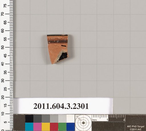 Terracotta rim fragment of a kylix: eye-cup (drinking cup)