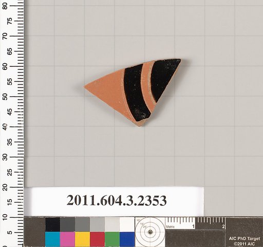 Terracotta fragment of a kylix: eye-cup (drinking cup)
