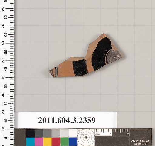 Terracotta fragment of a kylix: eye-cup (drinking cup)